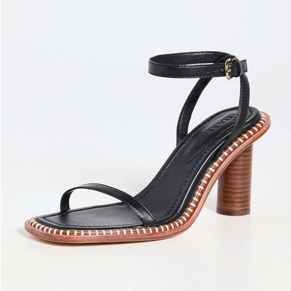 Ulla Johnson Lina Black Brown High Heel Sandal Shoes Size 41 NWOB